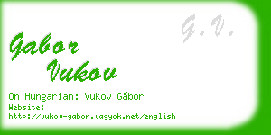 gabor vukov business card
